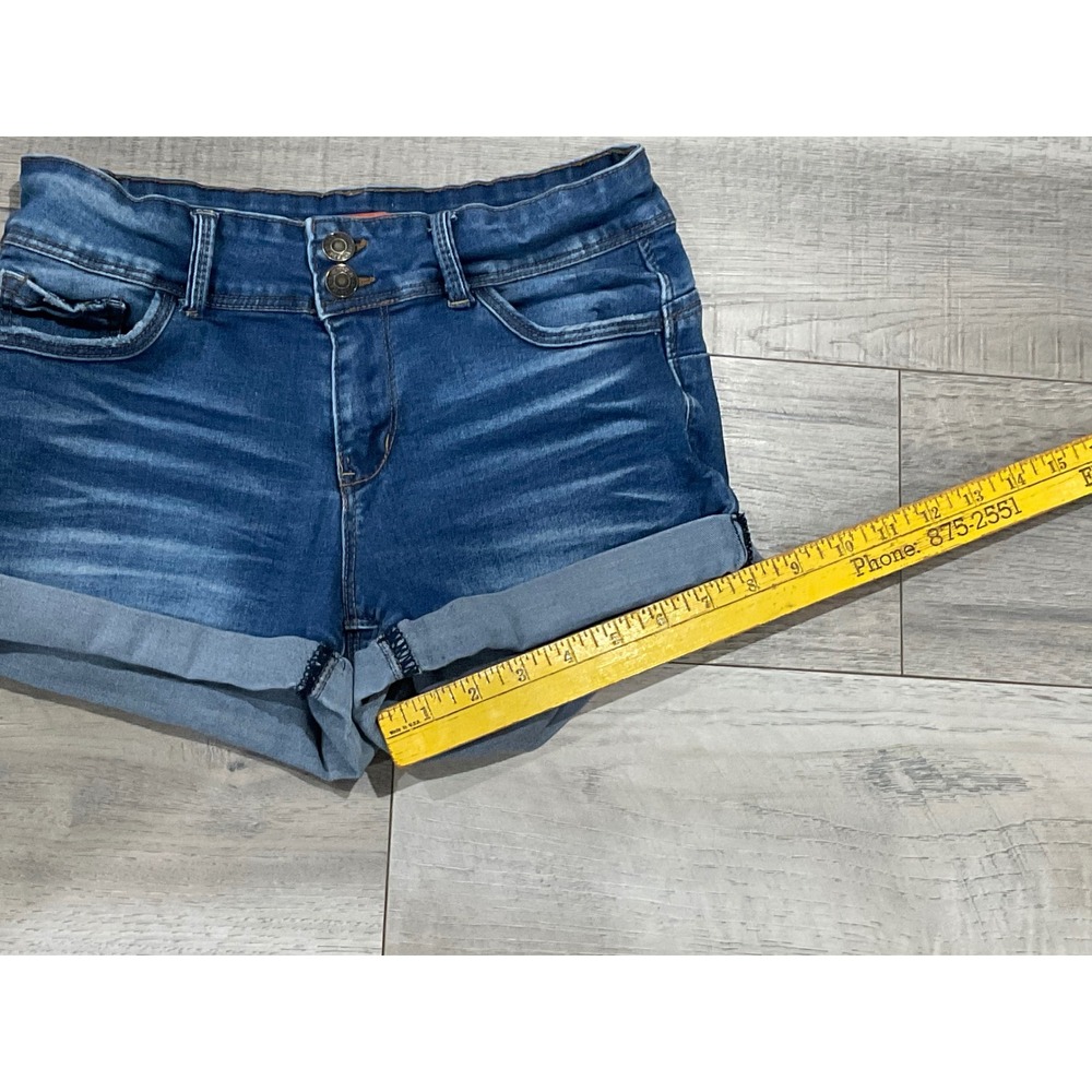 Wax Jean Butt I Love You Denim Shorts Dark Wash Cuffed Size M - Picture 5 of 9